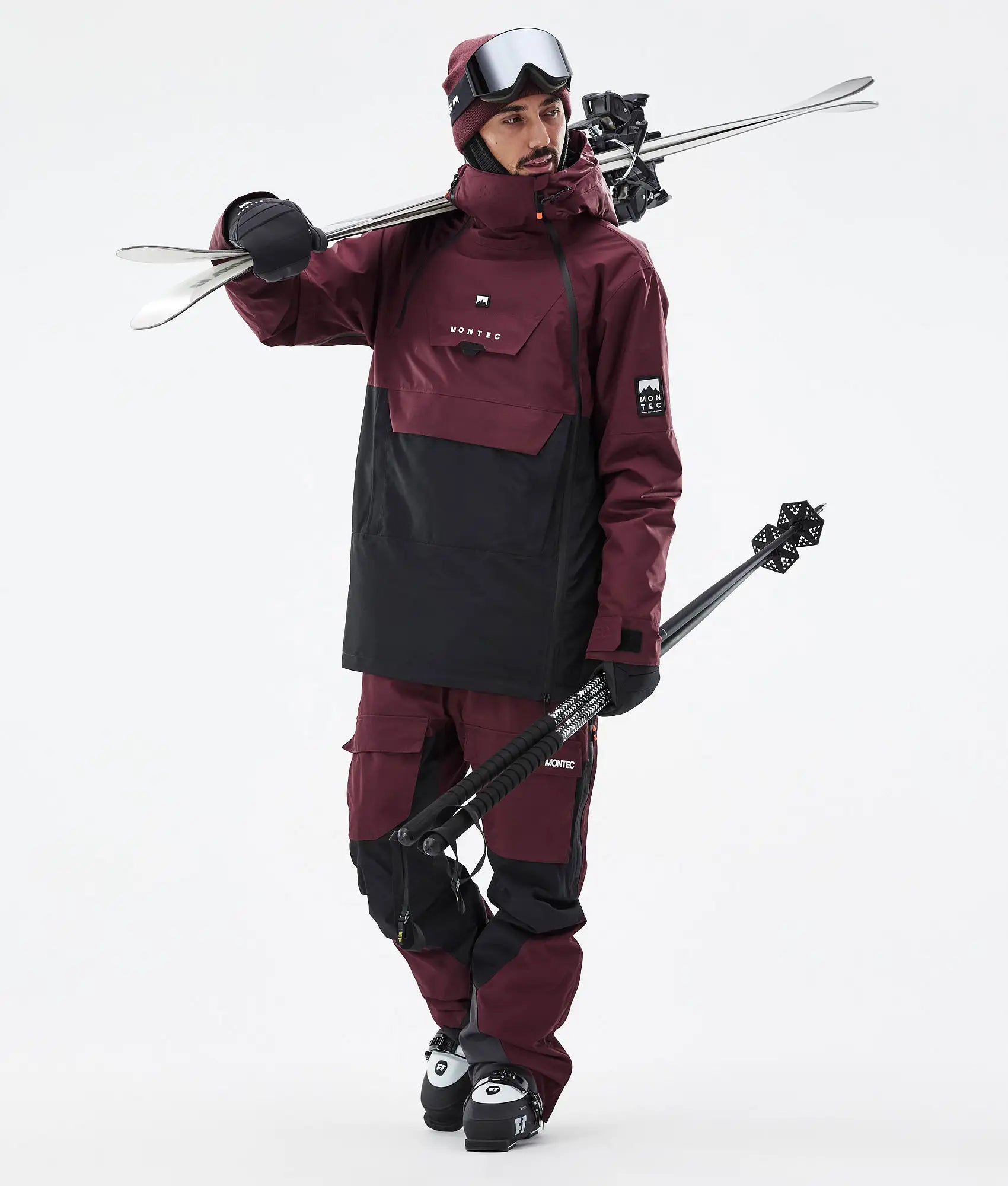 Veste de ski Doom pour homme - Bordeaux/Noir