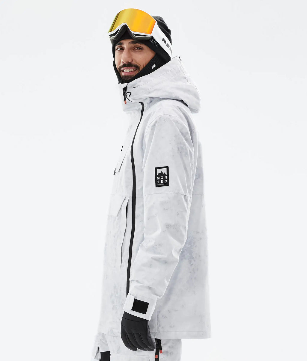 Veste de ski Doom pour homme - Blanc tie-dye
