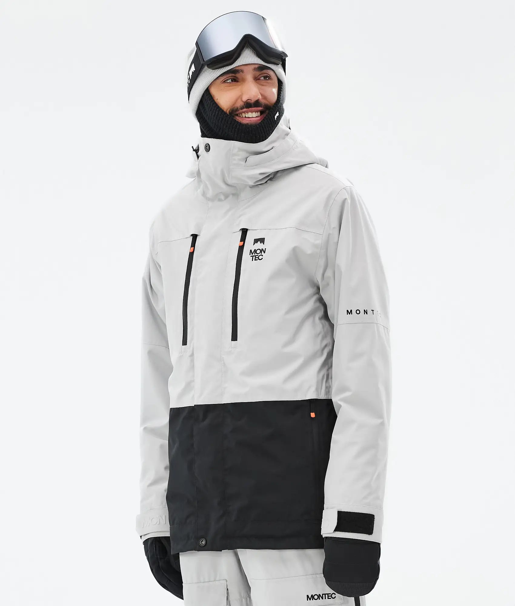 Veste de ski Fawk pour homme - Gris clair/Noir