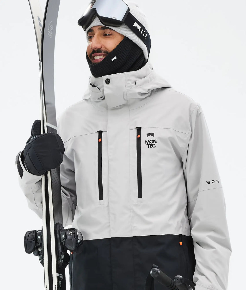 Veste de ski Fawk pour homme - Gris clair/Noir