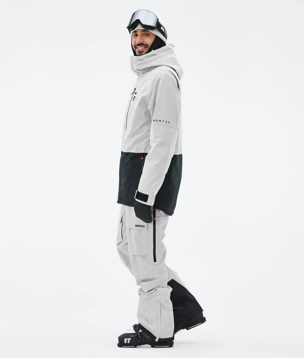 Veste de ski Fawk pour homme - Gris clair/Noir