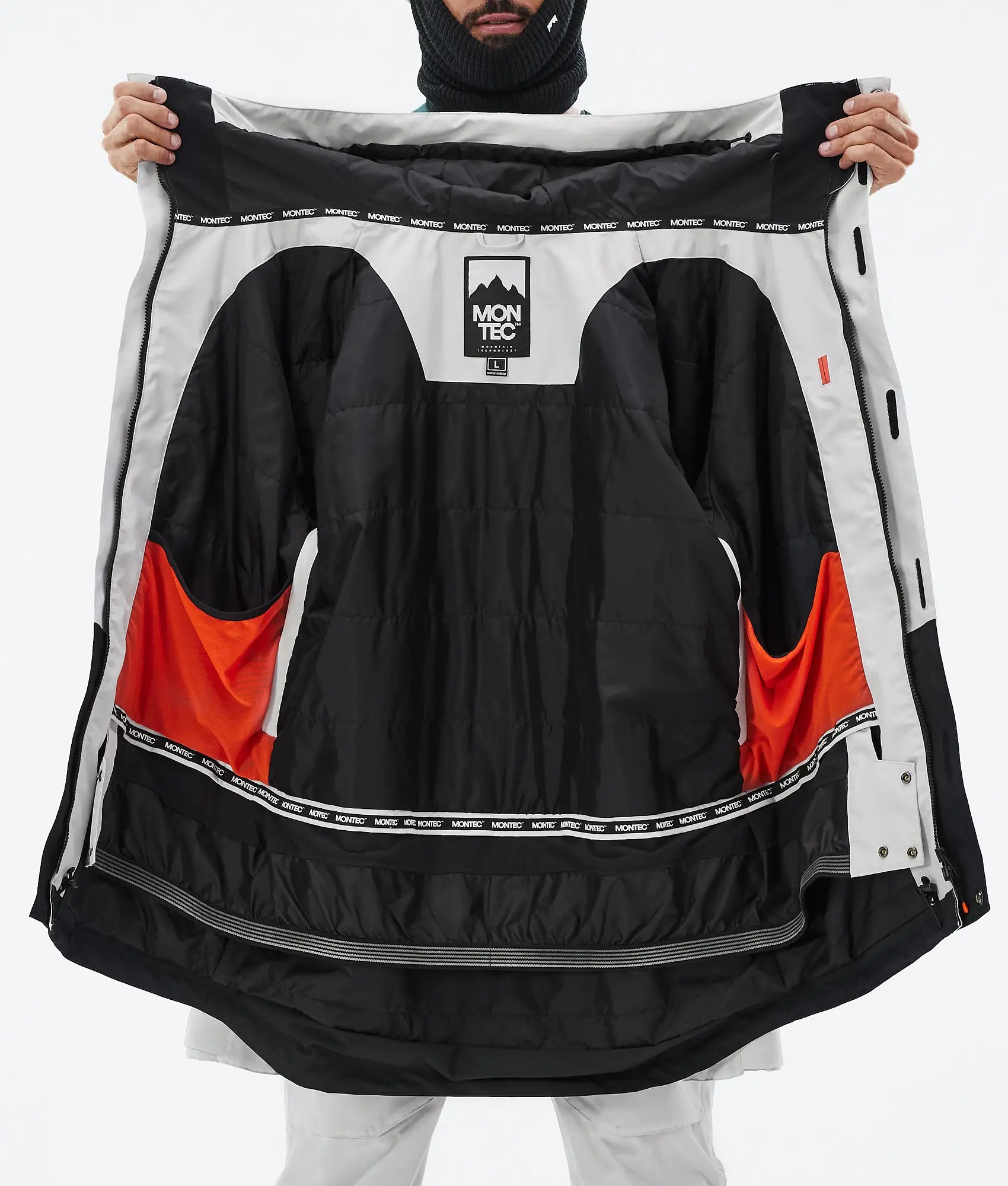 Veste de ski Fawk pour homme - Gris clair/Noir