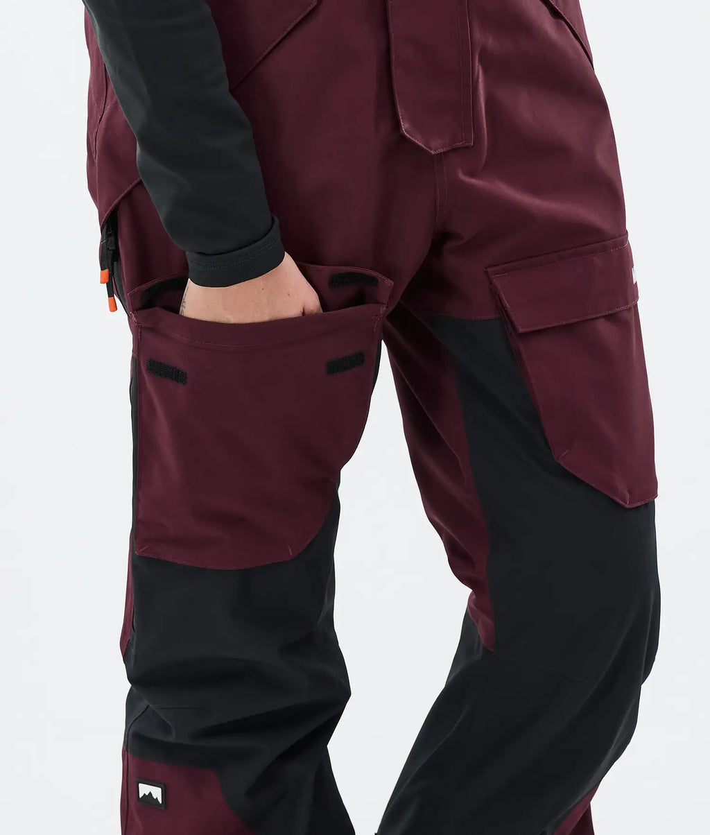 Fawk W Pantalon de Ski Femme Burgundy/Black