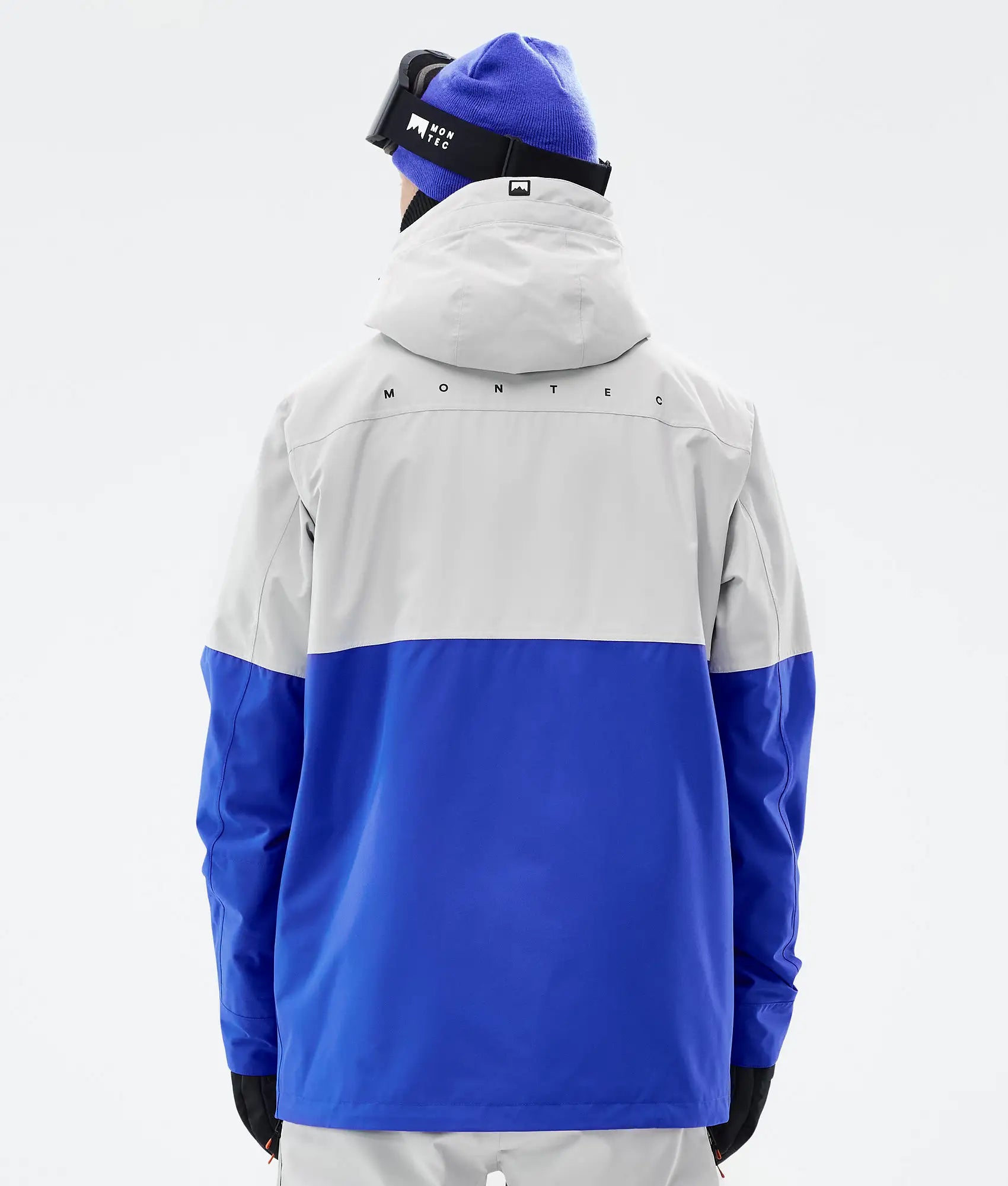 Veste de ski Doom pour homme - Gris clair/Noir/Bleu cobalt