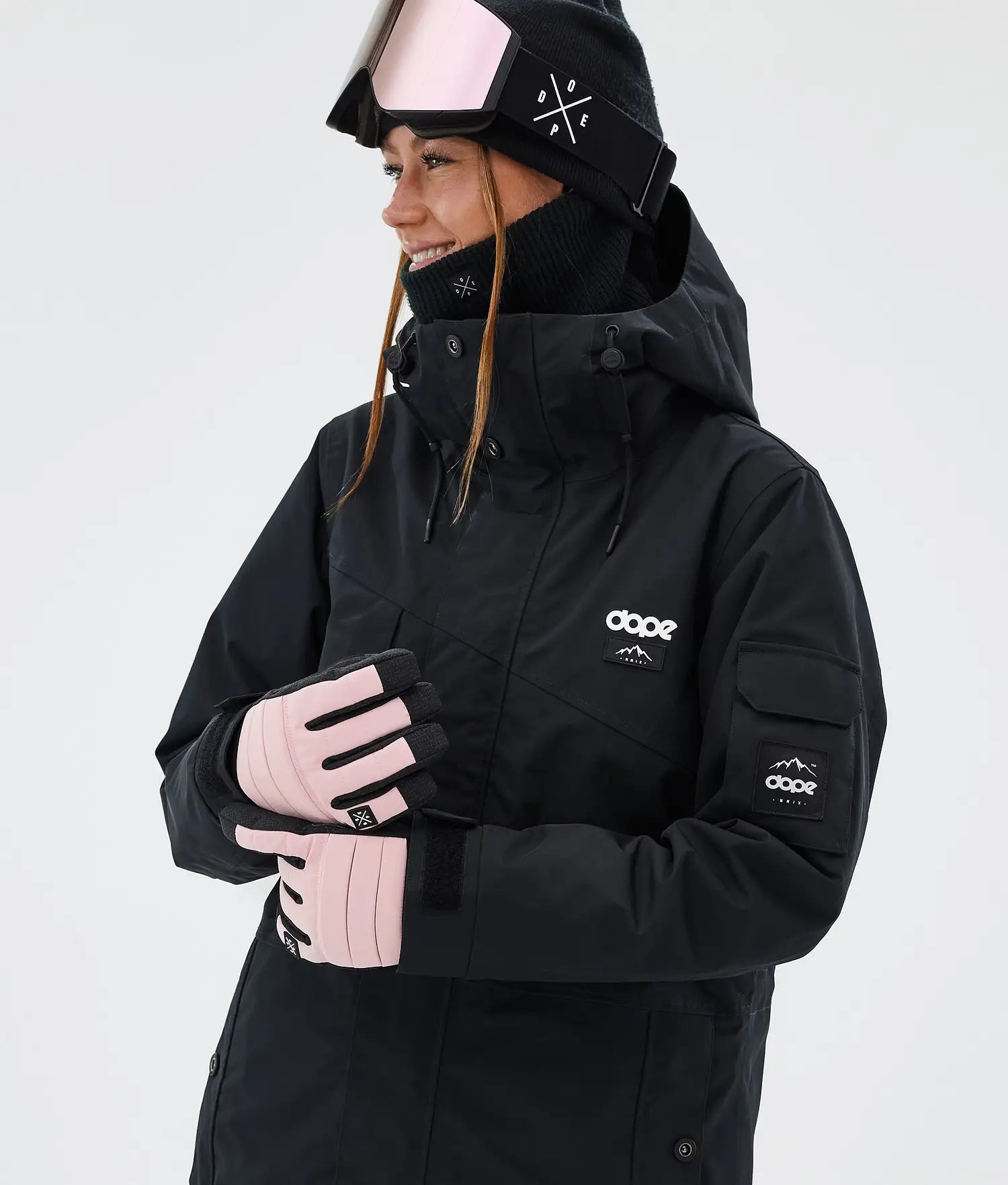 Ace 24 ski gloves soft pink