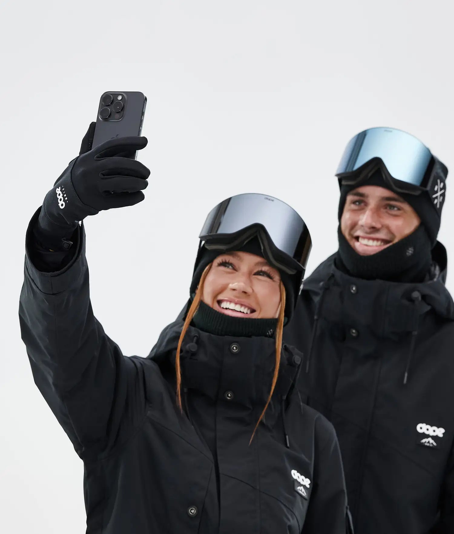 Power ski gloves black/white