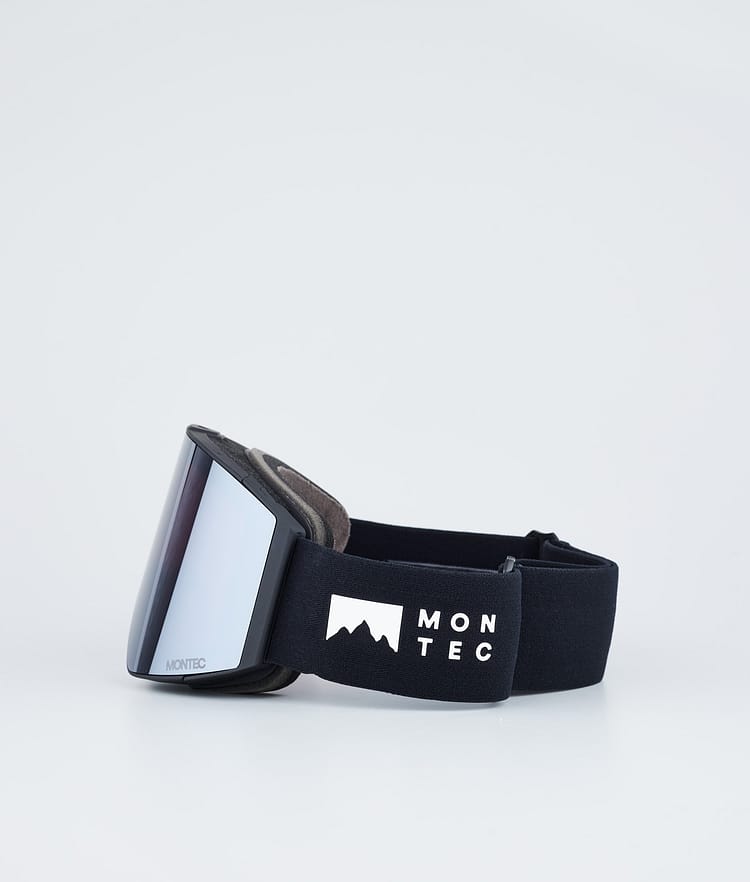 Lunettes de ski noires avec miroir noir