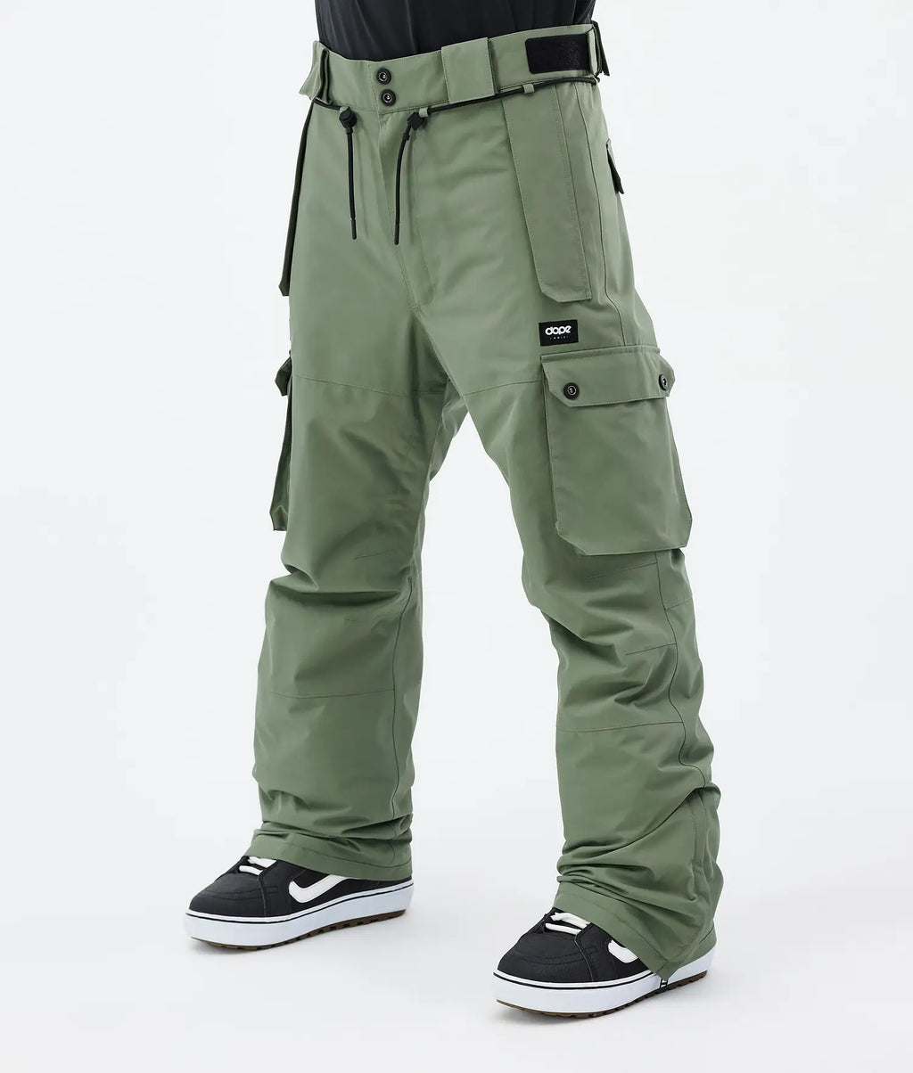 Iconic snowboard pants men Moss Green
