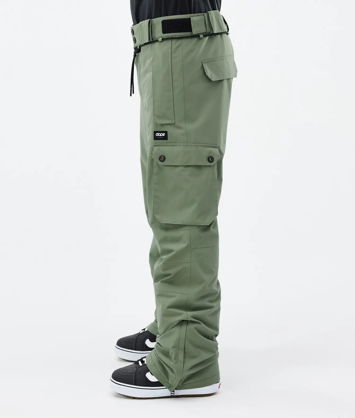 Iconic snowboard pants men Moss Green