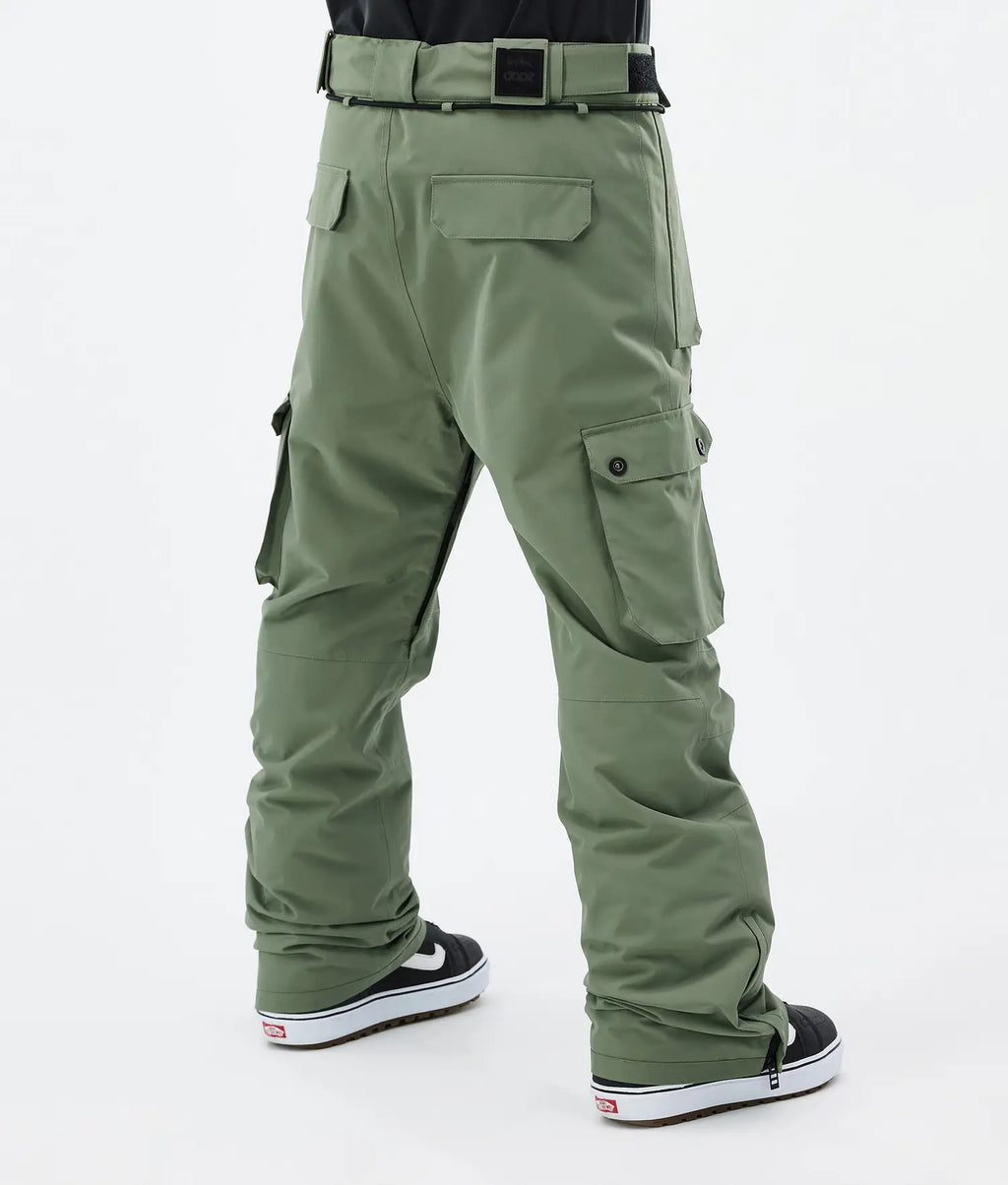 Iconic snowboard pants men Moss Green