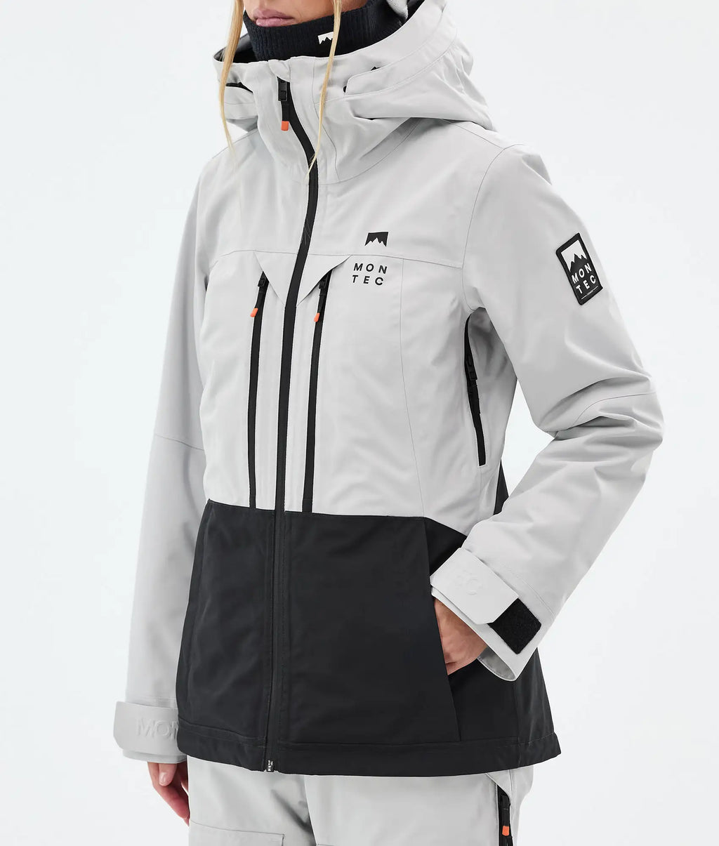 Veste de ski Moss W pour femme - Gris clair/Noir