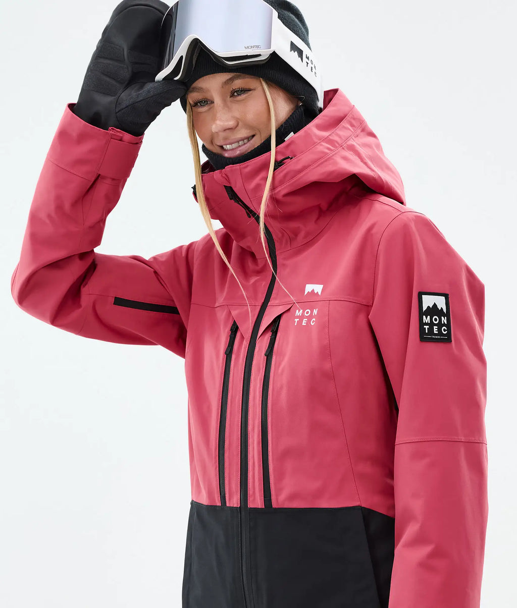 Veste de ski Moss W pour femme - Rouge clair/Noir