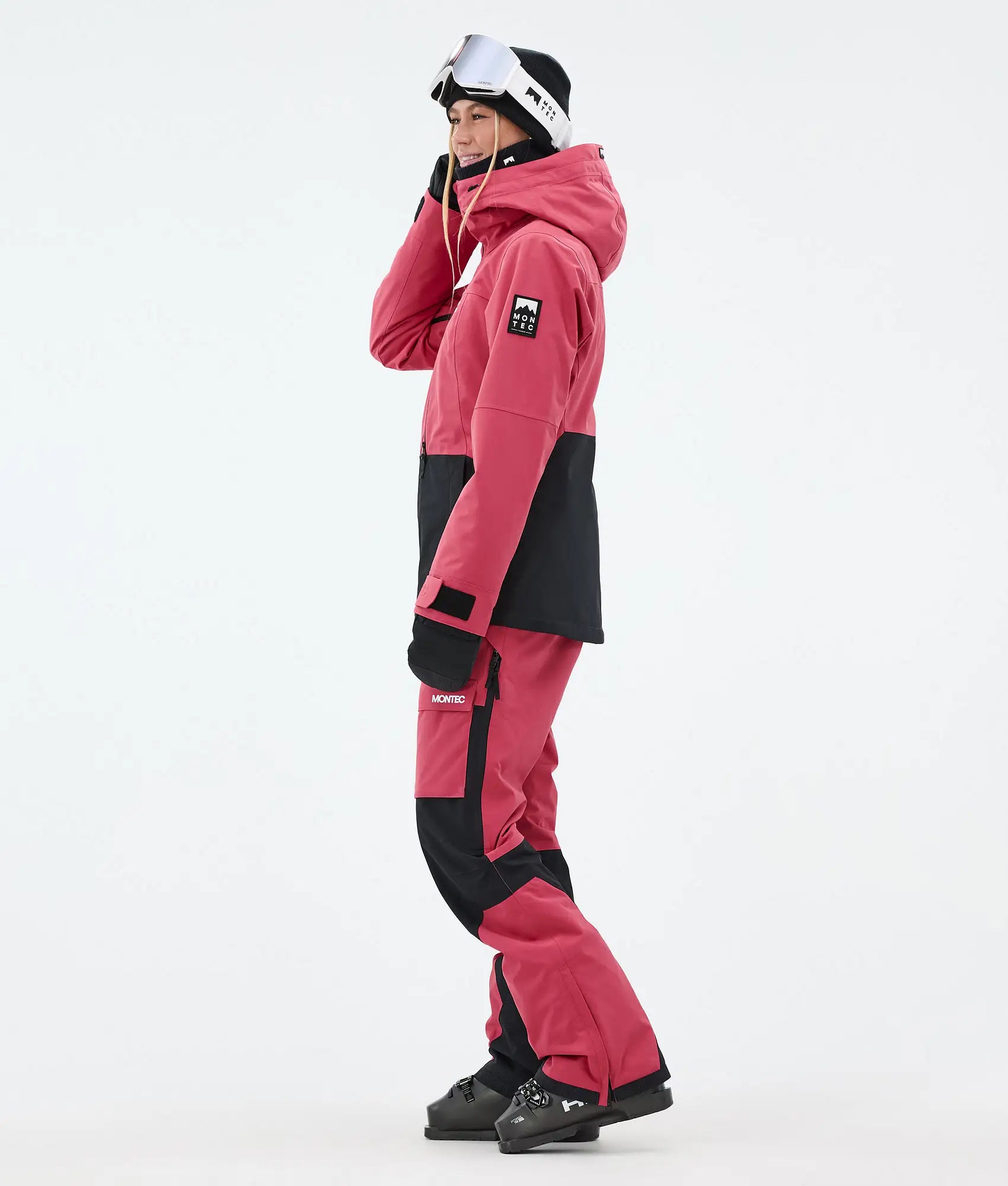 Veste de ski Moss W pour femme - Rouge clair/Noir