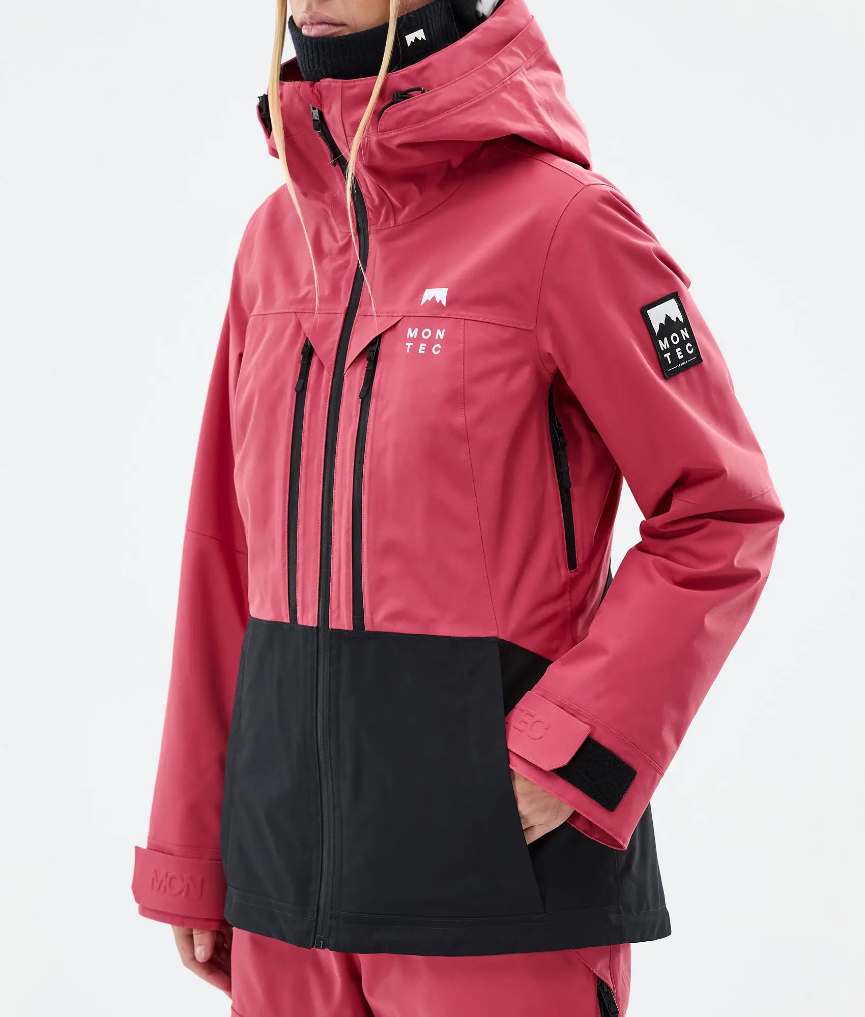 Veste de ski Moss W pour femme - Rouge clair/Noir
