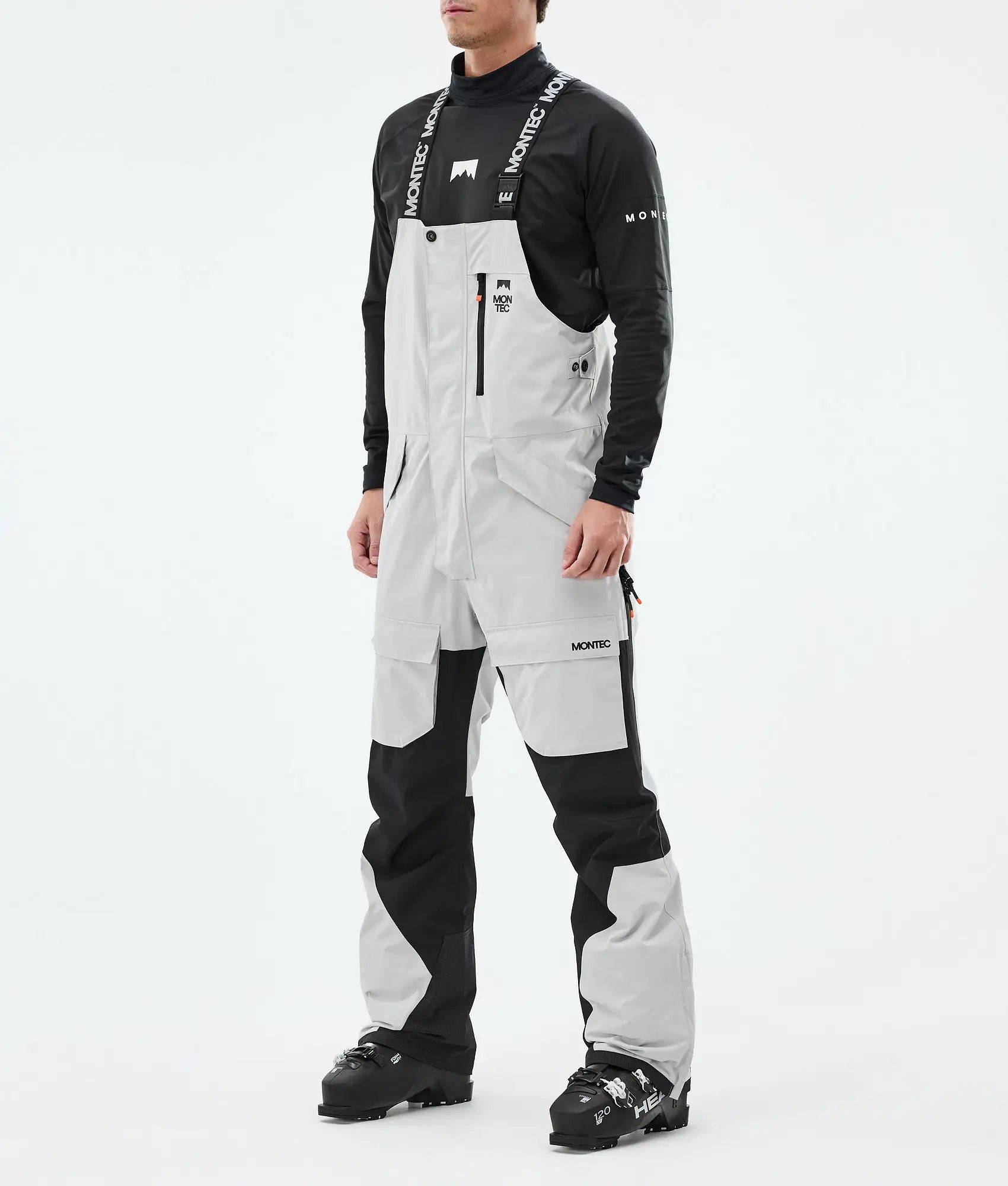 Pantalon de ski Fawk pour homme - Gris clair/Noir