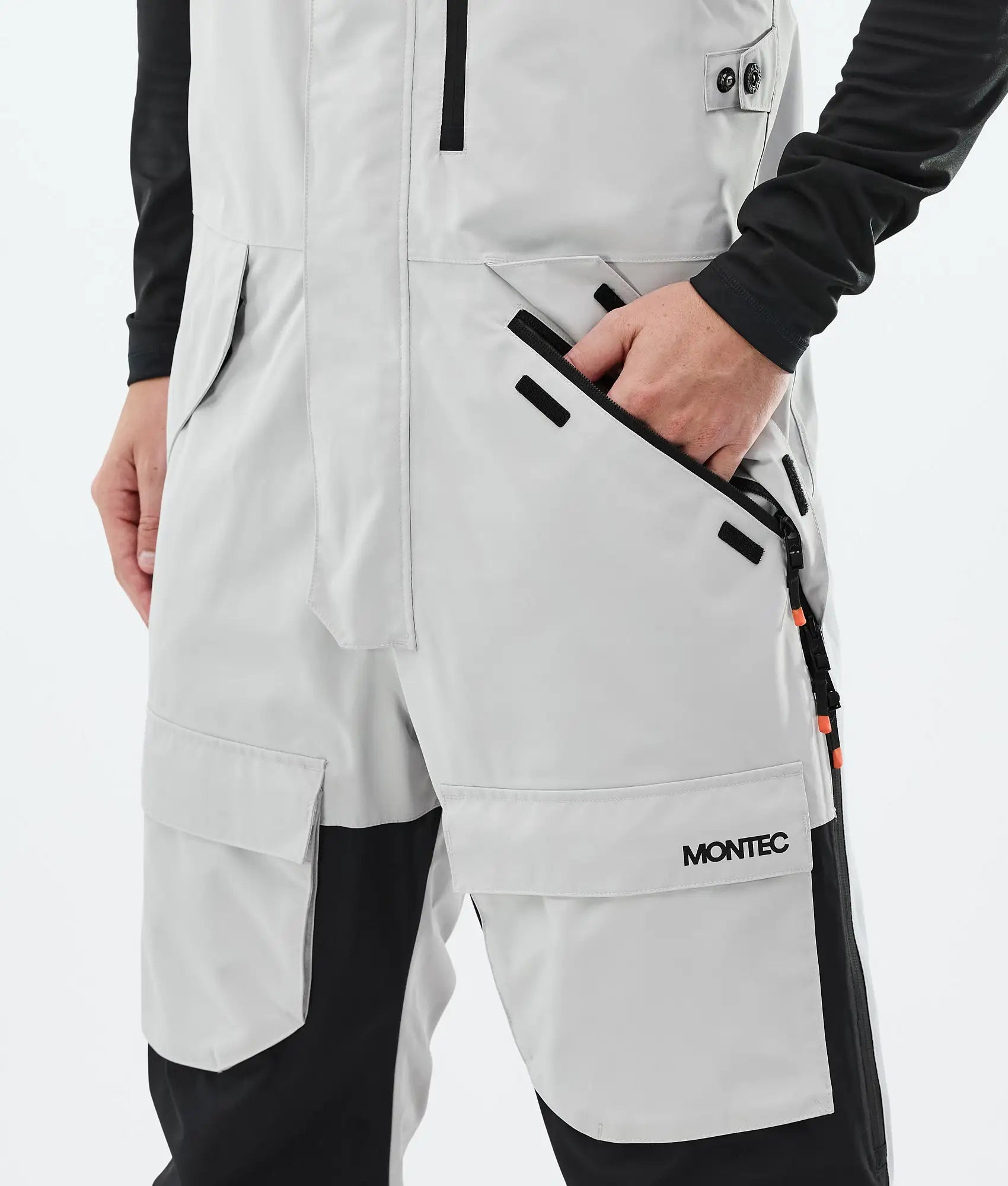 Pantalon de ski Fawk pour homme - Gris clair/Noir