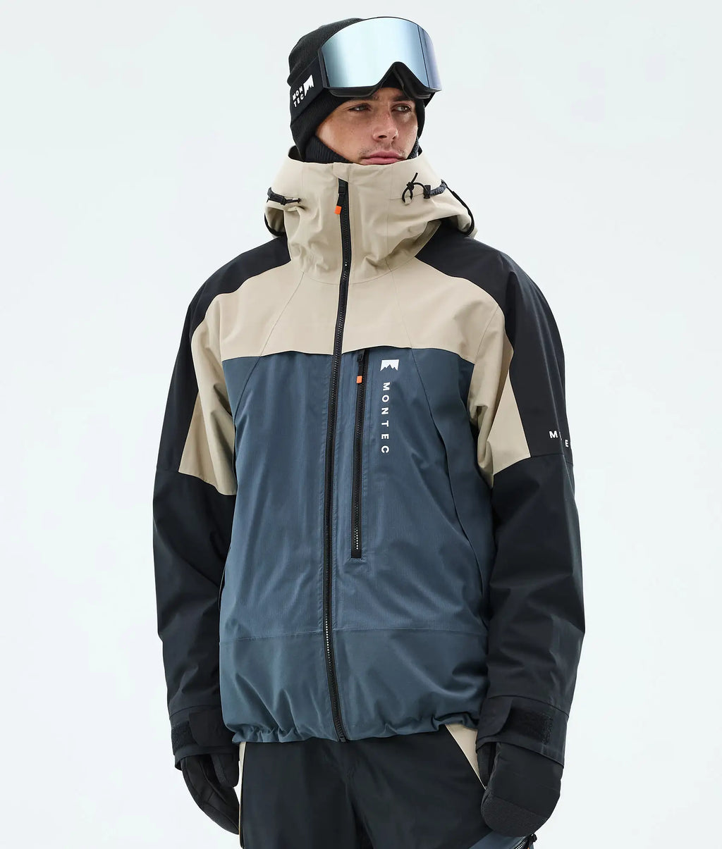 Veste de ski Oracle pour homme - Sable/Noir/Bleu métal