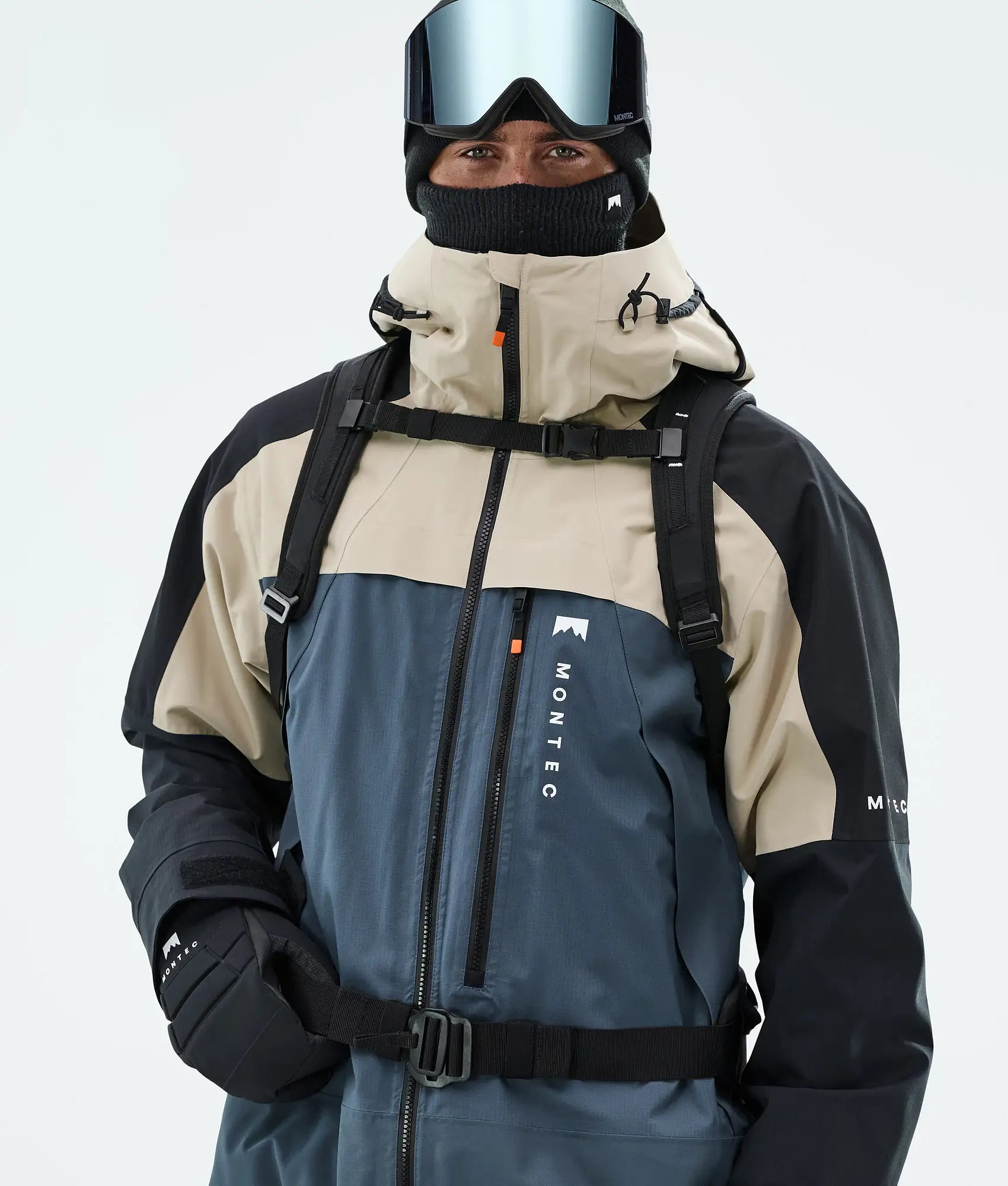 Veste de ski Oracle pour homme - Sable/Noir/Bleu métal