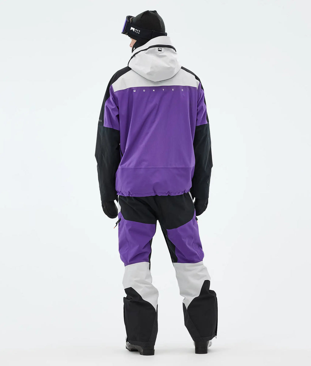 Veste de ski Oracle pour homme - Gris clair/Noir/Violet vif