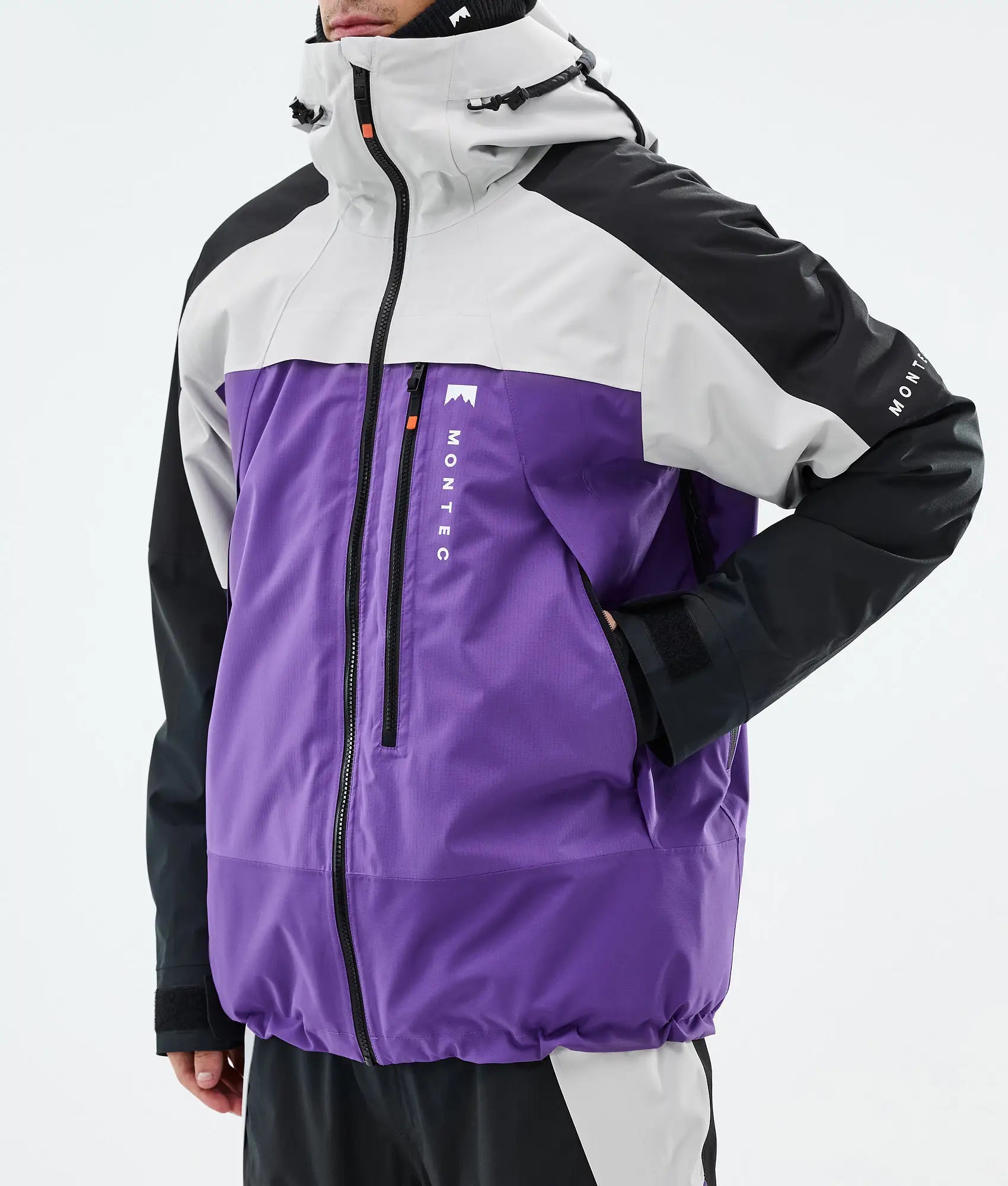 Veste de ski Oracle pour homme - Gris clair/Noir/Violet vif