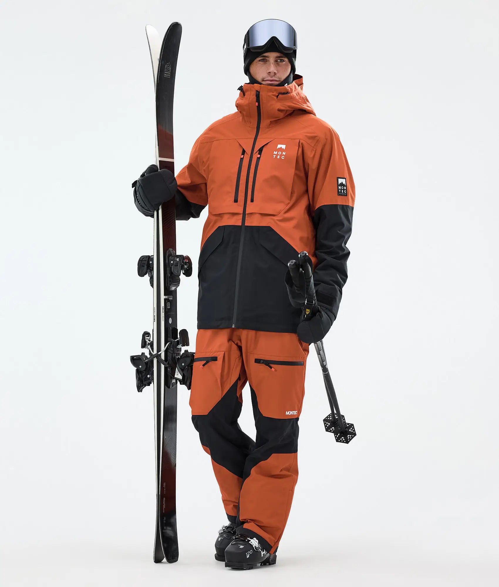 Veste de ski Arch pour homme - Orange brûlé/Noir