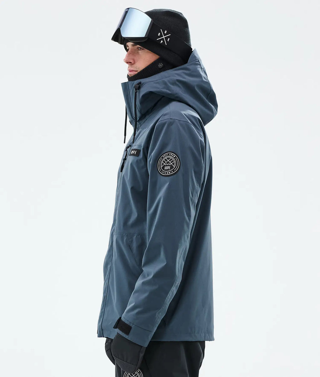 Blizzard Full Zip Snowboard Jacket Men Metal Blue