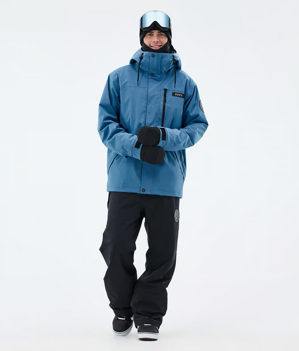 Blizzard Full Zip Snowboard Jacket Men Blue Steel