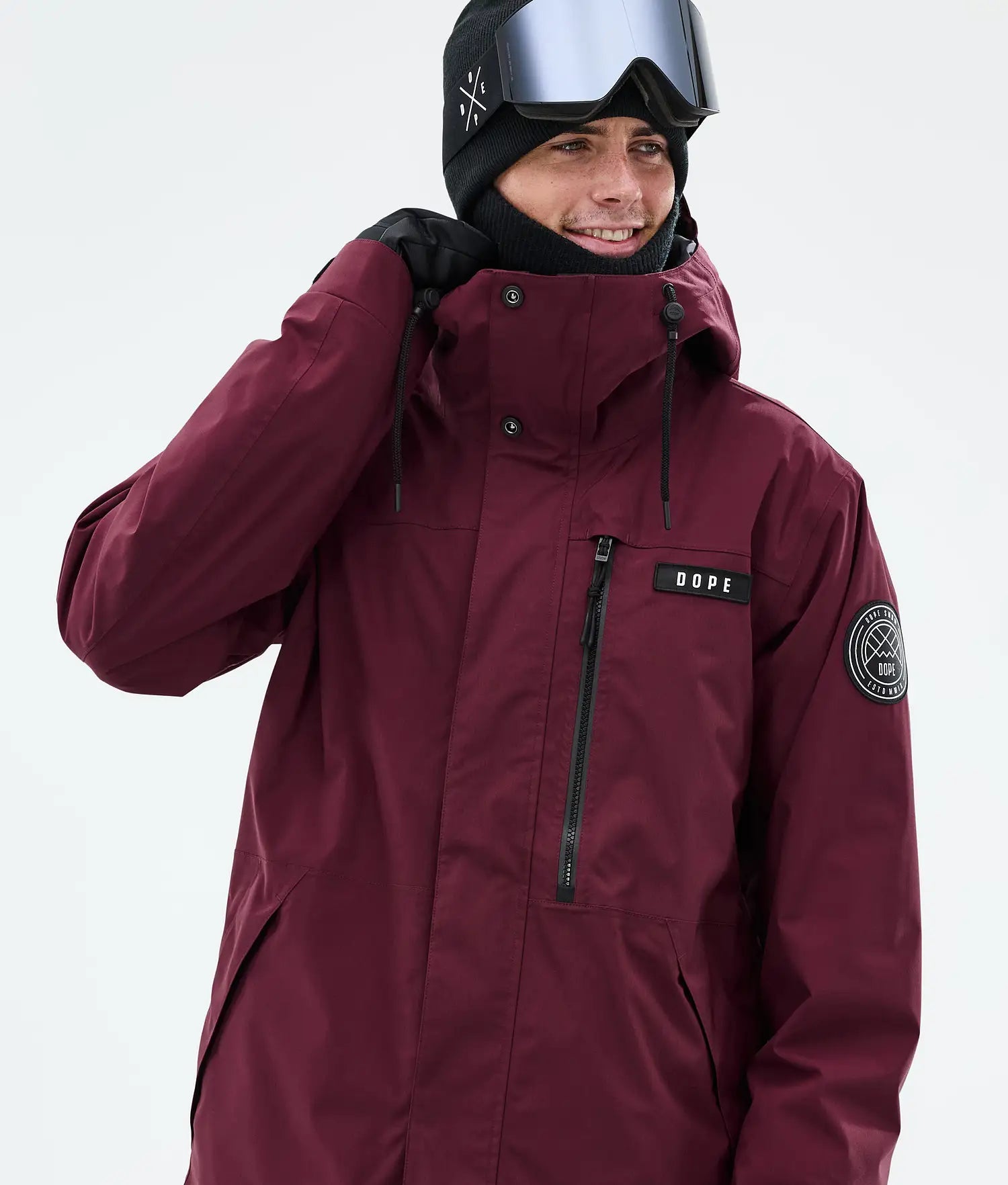 Blizzard Full Zip Snowboard Jacket Men Burgundy