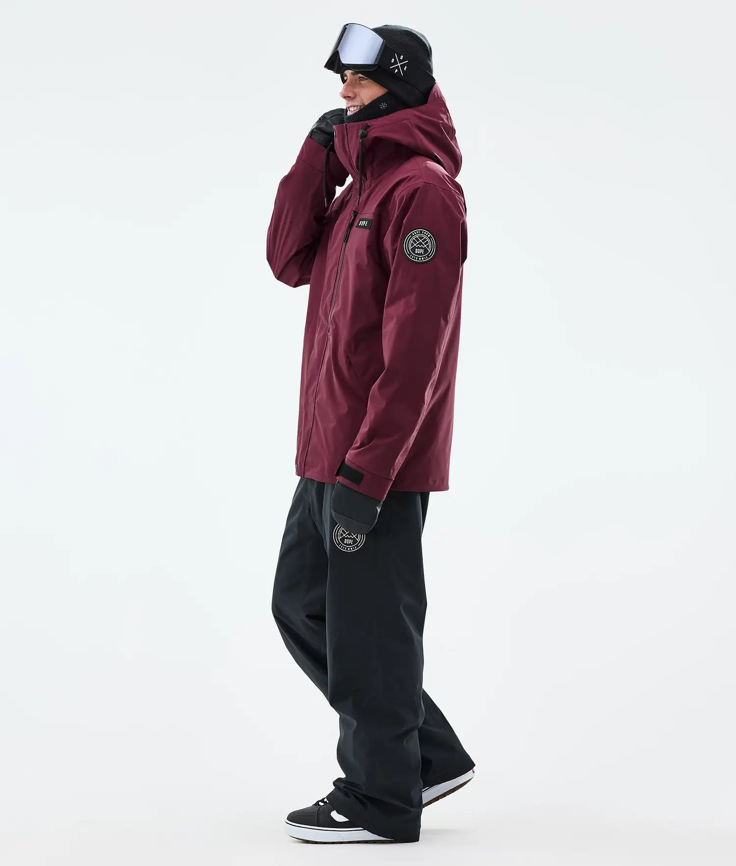 Blizzard Full Zip Snowboard Jacket Men Burgundy