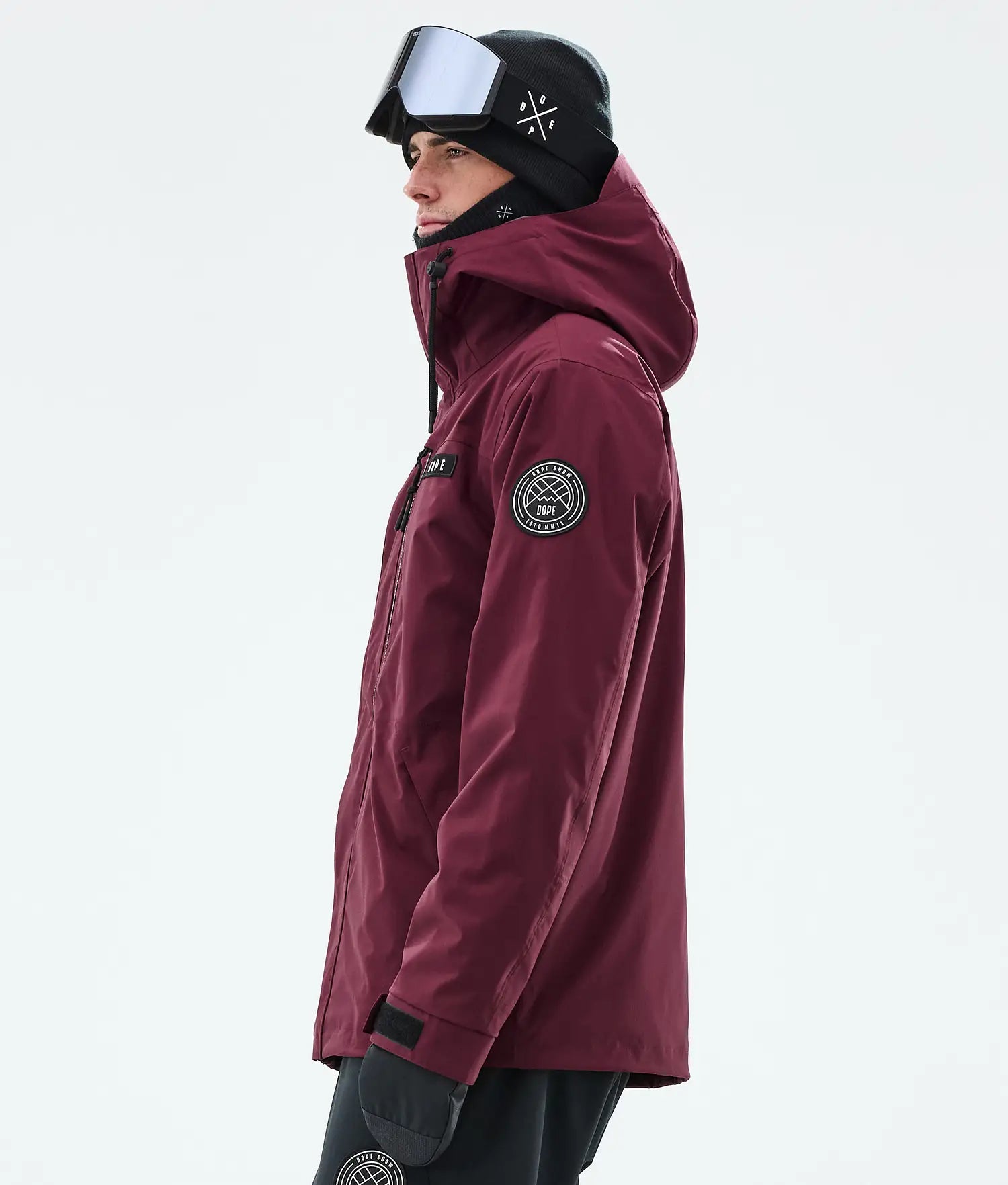Blizzard Full Zip Snowboard Jacket Men Burgundy