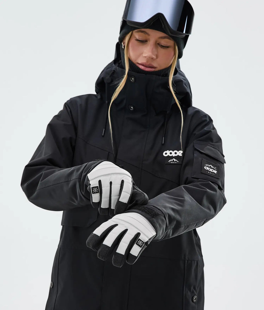Ace Ski Gloves Light Grey