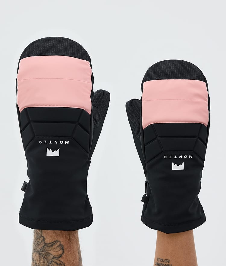 Moufles de neige rose tendre